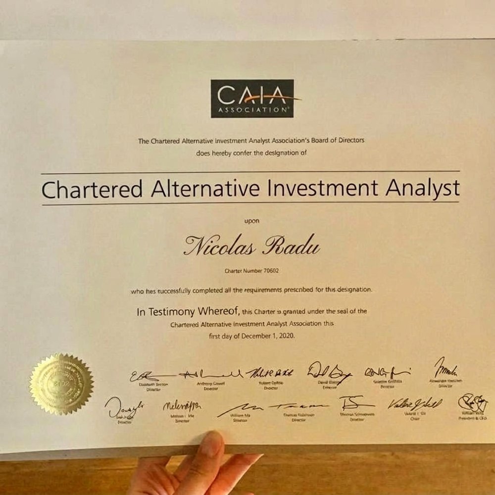 CAIA — Chartered Alternative Investment Analyst